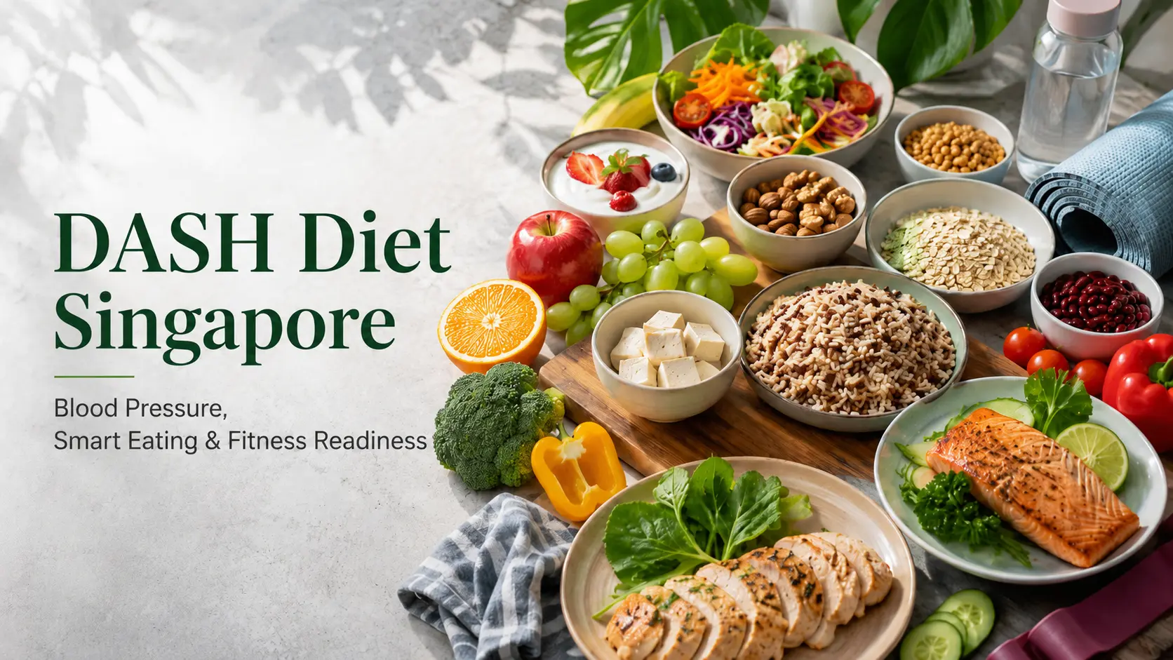 DASH Diet Singapore for blood pressure, smart eating and fitness readiness